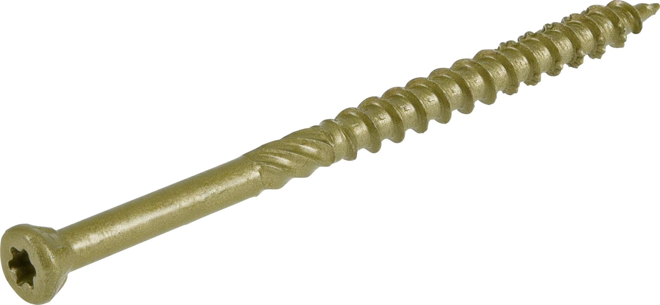 Power Pro 48632 Trim Screws, 8 x 2-1/2", All Purpose Wood, Deck, Composite, and Exterior Trim Screws, Rust Resistant, Bronze, 1lb Box, 131 pcs
