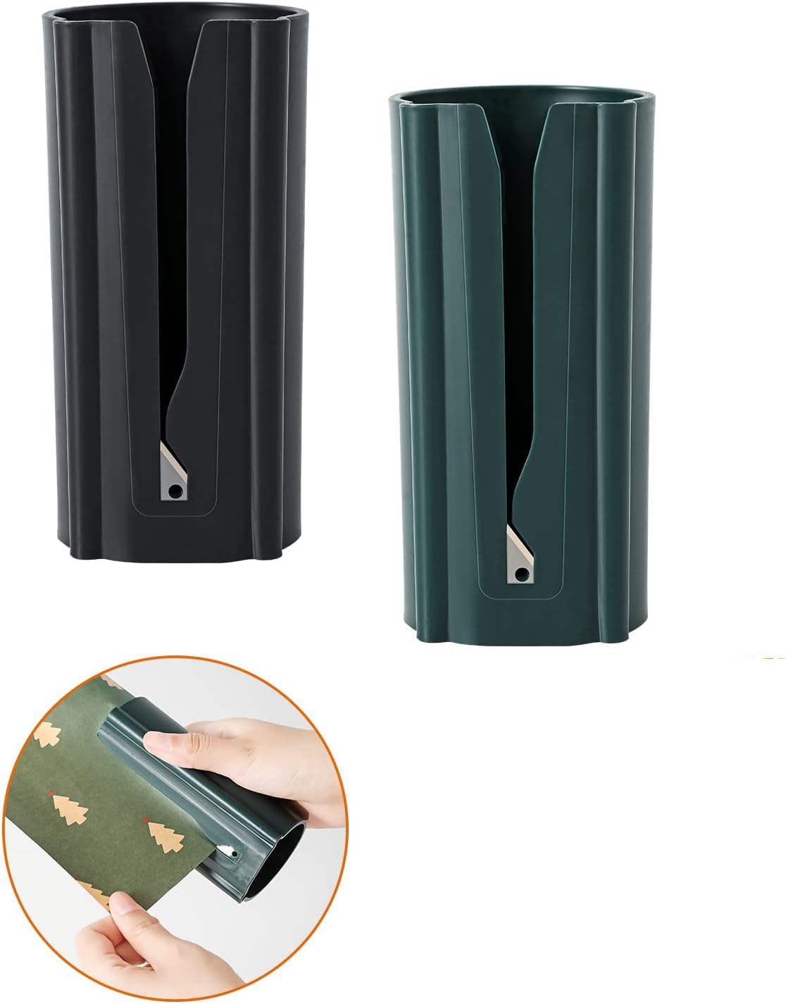 2PcsWrapping Paper Cutter, Xmas Gift Wrap Cutter, Gift