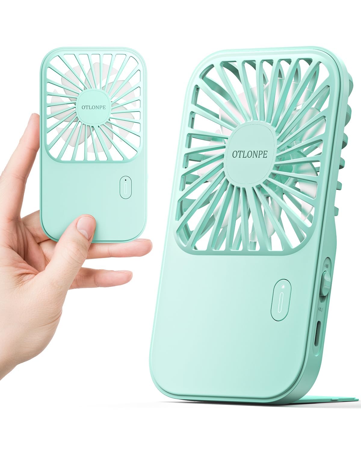 Miniventilador portátil recargable de mano inalámbrico y pequeño ventilador para mesa