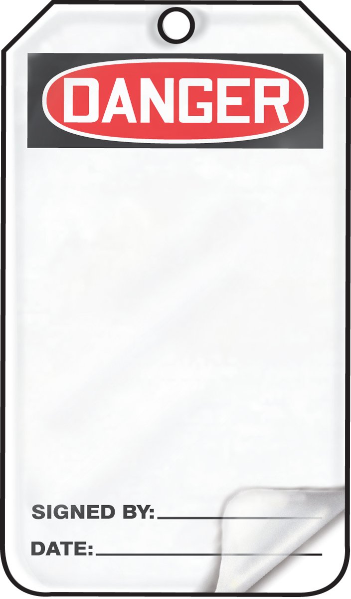 Tag de sécurité Accuform Mdt260ltp lamine blanc pour signalisation danger - 2