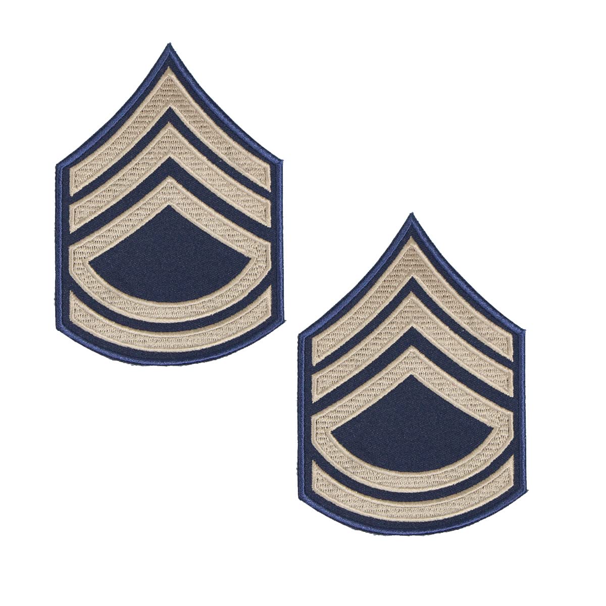 Epic Militaria Pair of Reproduction World War 2 US Army Khaki Rank Patches (Technical Sergeant)