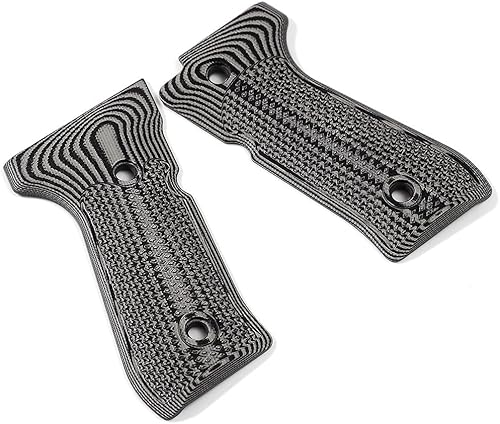 Miniatura 3 de Cool Hand Empuñaduras G10 para Beretta 9296 Full Size, 92 fs, m9, 92a1, 92 INOX, textura a cuadros, tornillos incluidos, grisnegro, B92-DC-5