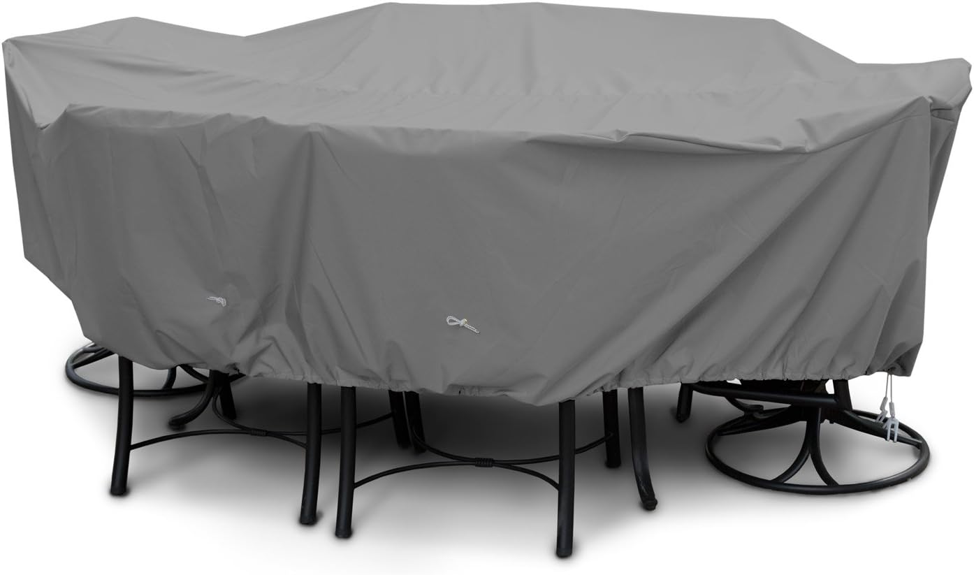 KoverRoos Weathermax 81452 X-Large Dining Set Cover, 132 by 74 by 28-Inch, Charcoal