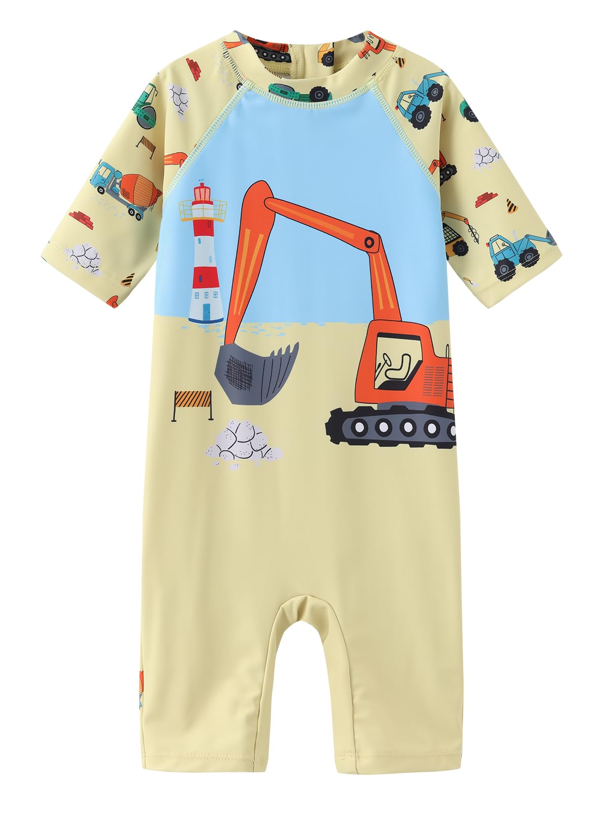 Aisyee UV Kleidung Baby Badeanzug Kurzarm Einteiliger Kinder UV Badebekleidung Baby Schwimmanzug Jungen Rashguard 6 Monate-5 Jahre