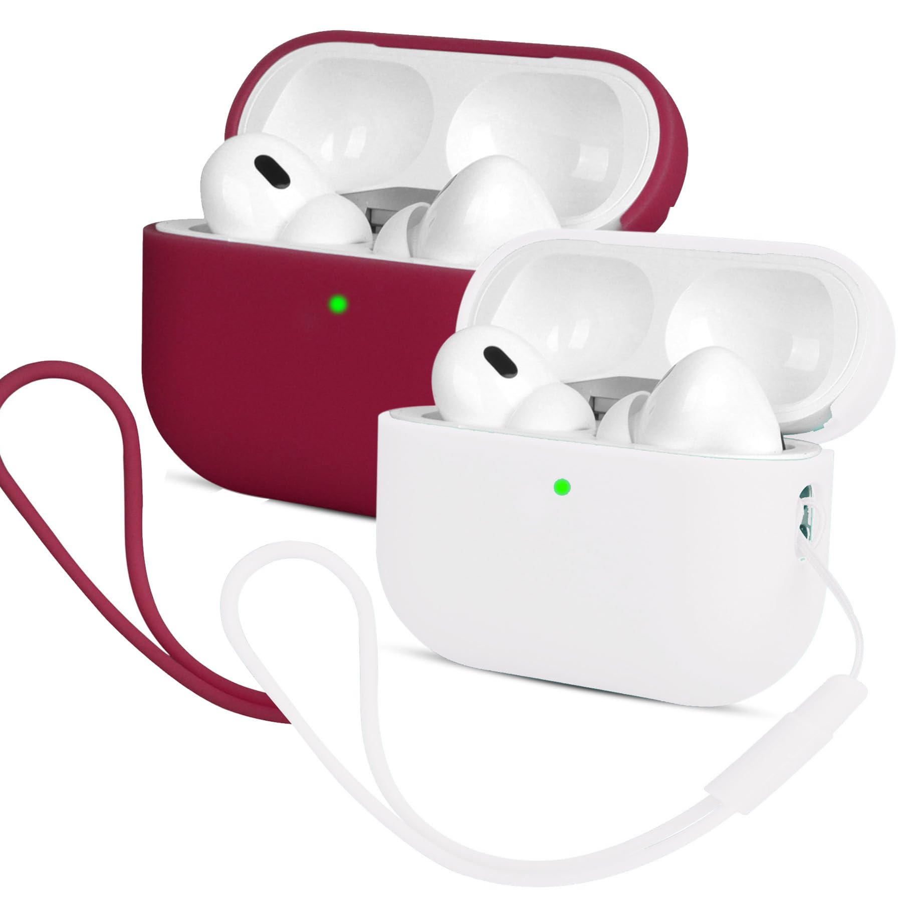 Mocarheri Funda Silicona Compatible con AirPods Pro 2.ª Generación, Ultradelgada Fundas Protectora de Silicona para AirPods Pro 2.ª Generación 2022,Menta Verde/Lavanda(2PCS) — view 29
