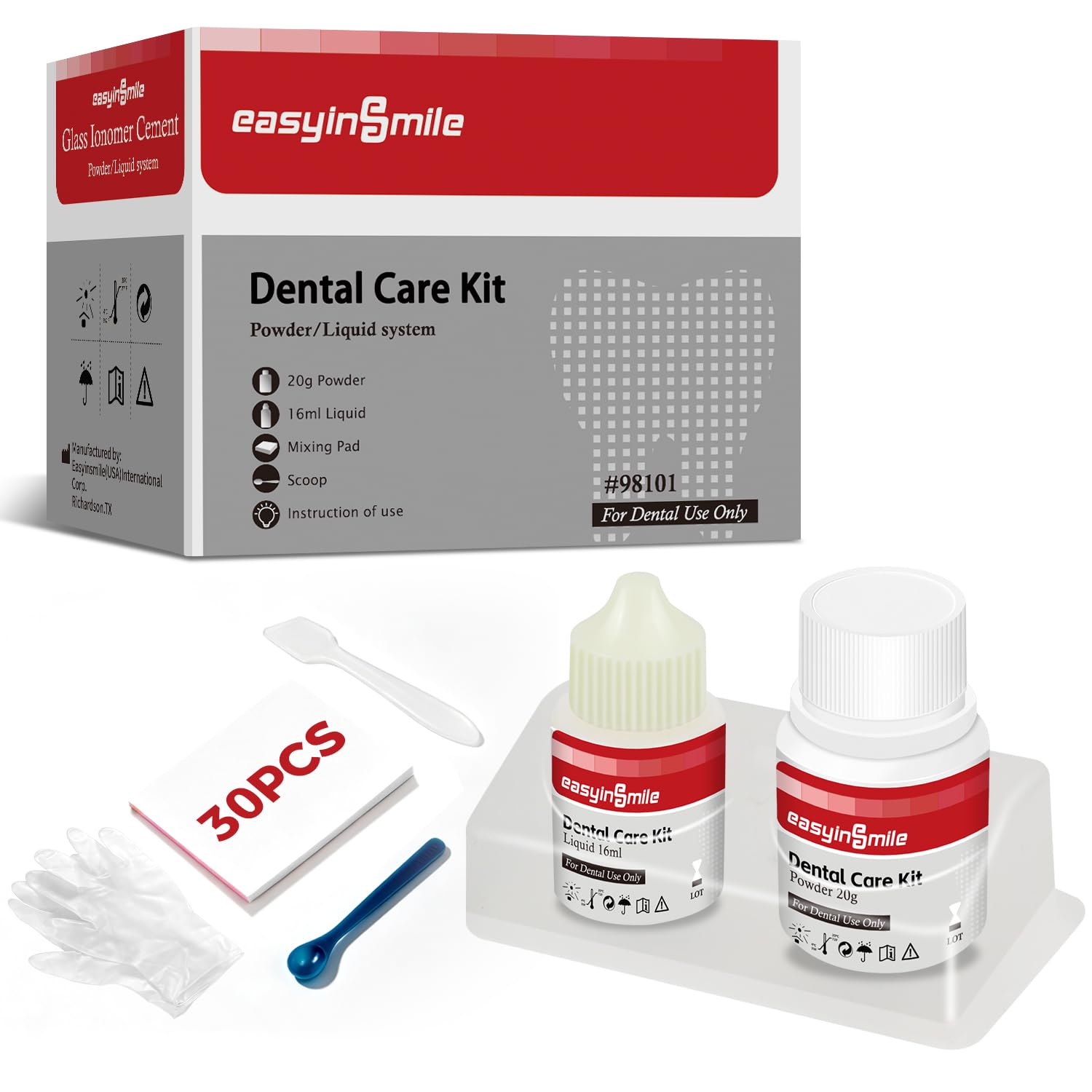 Tooth Repair Kit for Broken Teeth with Zinc Oxide Eugenol Dental Cement | Temporary Tooth Filling, Dental Care Glue, Long Lasting 2-4 Weeks, Strong Adhesion for Cavity Crowns and Bridgeds