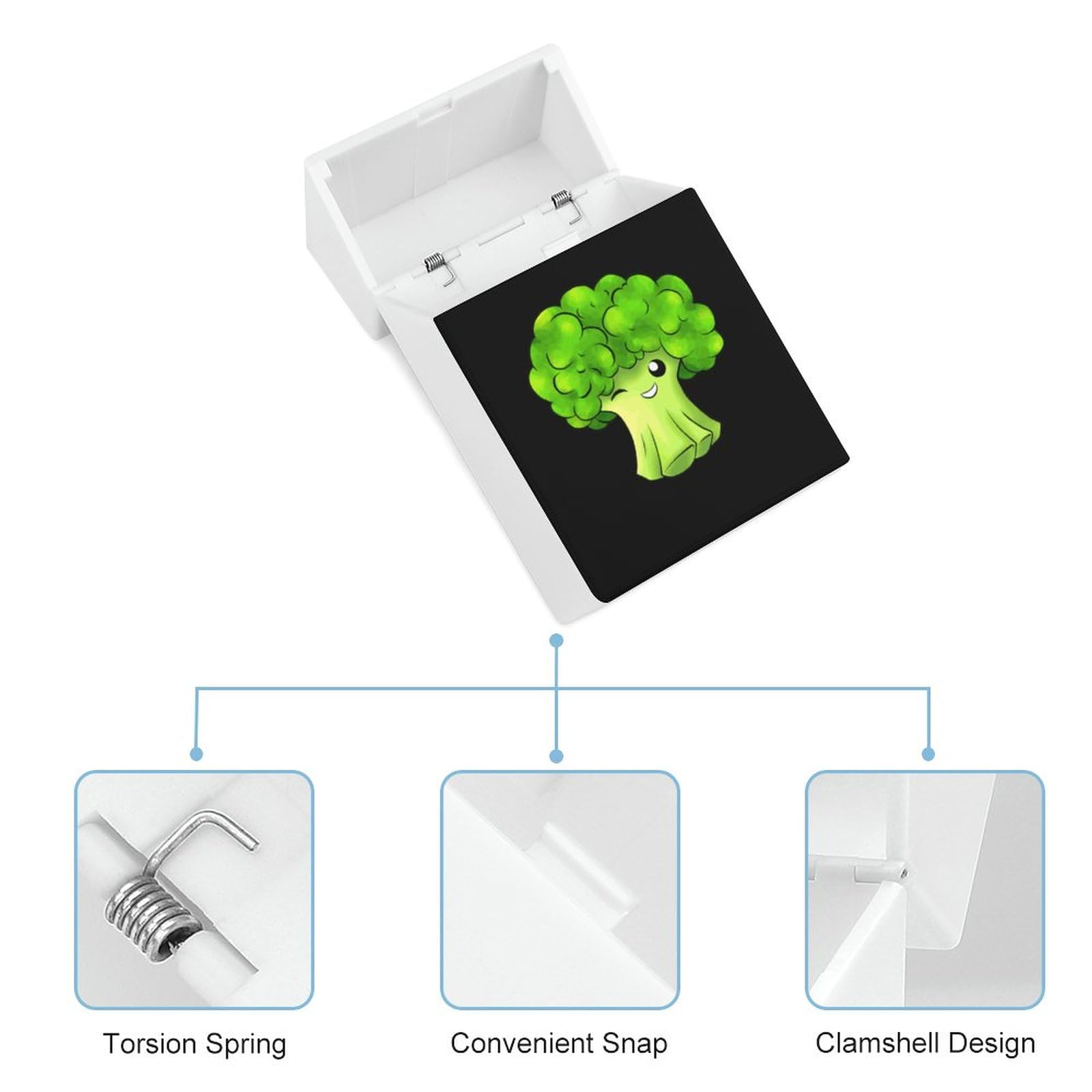 broccoli cigarette Funny Cartoon Broccoli Cigarette Case Flip Open Cigarette Holder Box  Waterproof Cigarette Pack for Men Women : Amazon.ie: Fashion