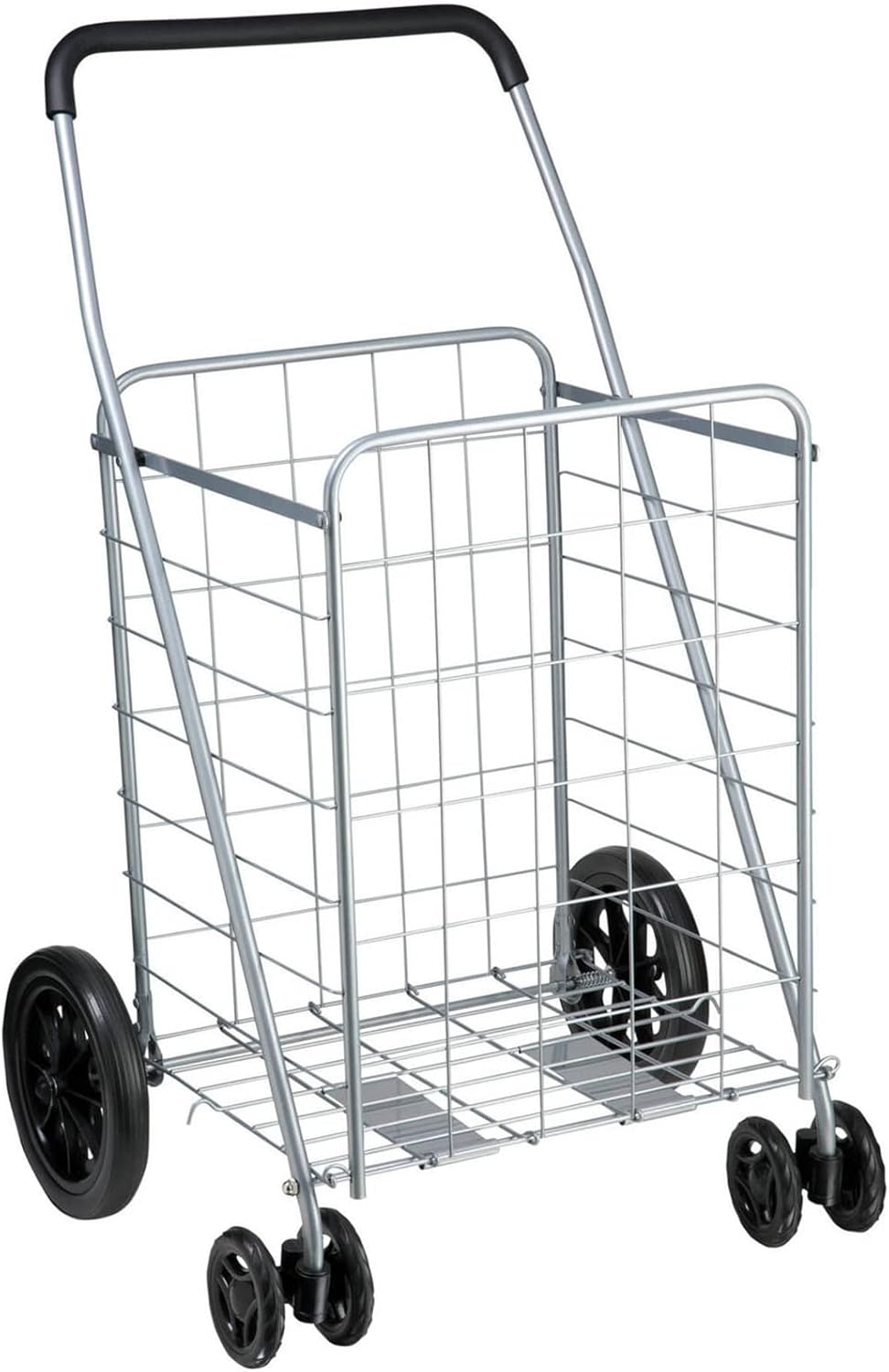 4 Wheel Folding Utility Cart, Silver Office Products