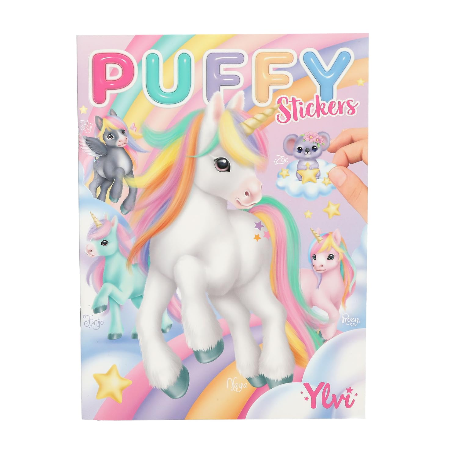 Depesche 13353 Ylvi Book with 16 Detailed Background Pages to Decorate with Paper and Puffy Stickers Included, Paper