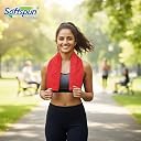 SOFTSPUN Microfiber Gym & Sports Towels for Men & Women 1pcs Red 340GSM 60X120 cms Fast Drying Super Absorbent Lightweight & UltraCompact Sweat Towels for Working Out Camping Hiking Yoga Travel. gallery image