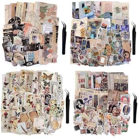 4set scrapbook stickers scrapbook supplies stickers aesthetic scrapbook kit Cover