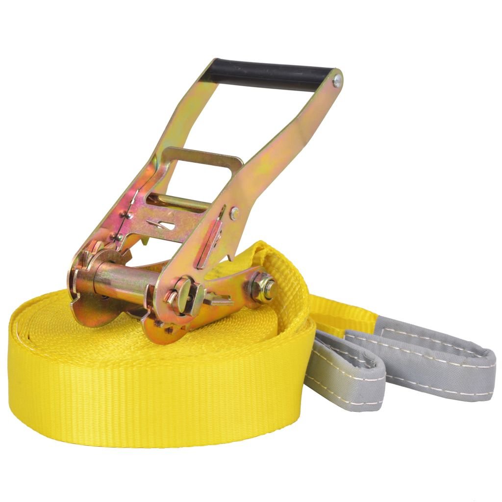 yorten Slackline Polyester Belastbarkeit 150 kg Länge 15 m Breite 50 mm Gelb für Trainieren Beinkraft Bauchmuskeln und Körperstabilität