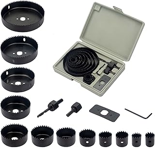 Sponsored Ad - 16PCS Hole Saw Set, 3/4" to 5" Durable Carbon Steel Hole Saw Drill Bit Kit for Wood, PVC, Plastic, Drywall ...