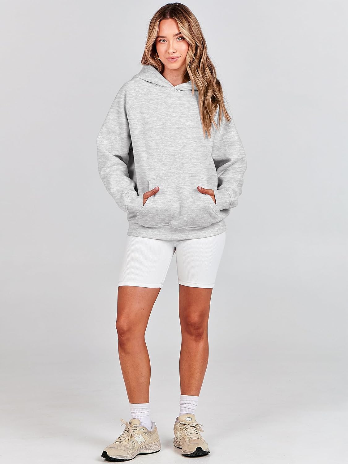 Size XXL ANRABESS Women Hoodies Oversized Fleece Long Sleeve Comfy Casual Basic Pullover Sweatshirts 2025 Fall Outfits Y2K Clothes