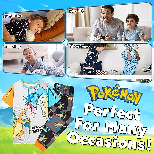 Pokemon Boys Pyjamas Set - Lounge Wear T-Shirt and Long Bottoms Teenagers PJs 4-14 Years - Gifts for Boys4