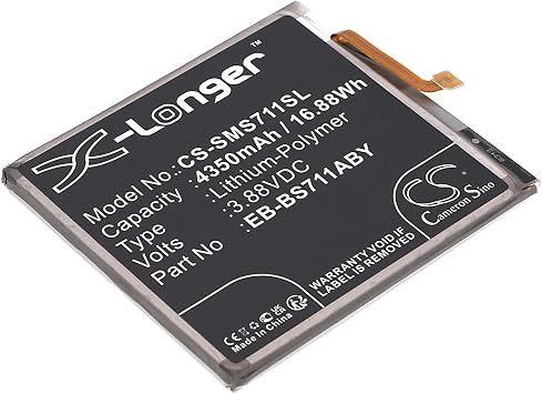 Battery for Galaxy S23 FE, SM-S711B, SM-S711B/DS, SM-S711J, SM-S711N, SM-S711R4, SM-S711T, SM-S711V, SM-S711W PN EB-BS711ABY, GH82-32860A 4350mAh / 16.88Wh