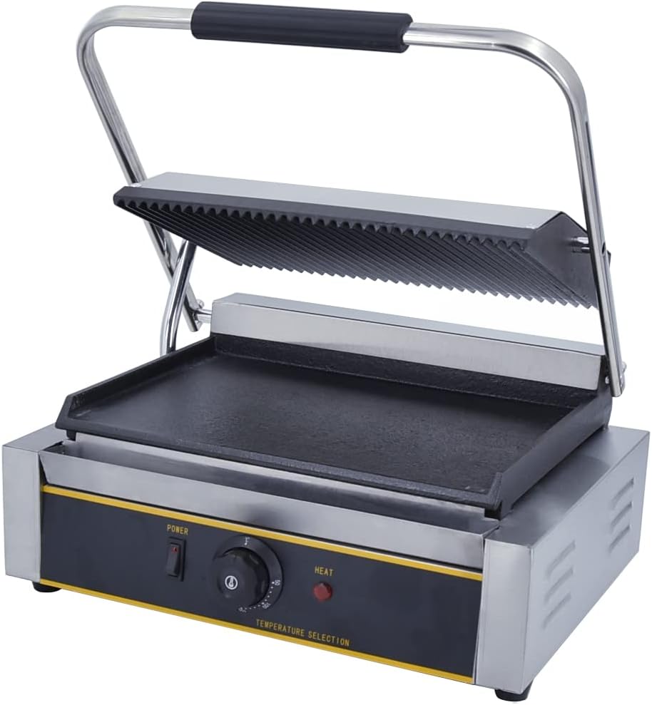 TAIMIKO Commercial Electric Panini Press Grill 2200W Sandwich Maker