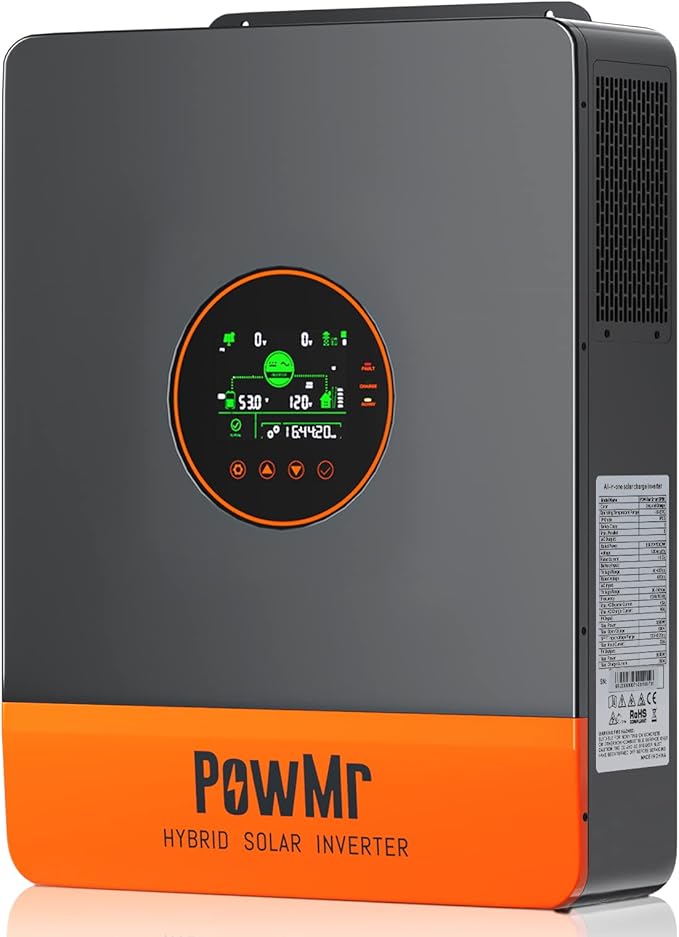 5000W 48V Solar Inverter 120V Builtin 100A MPPT Controller, 2 Pure