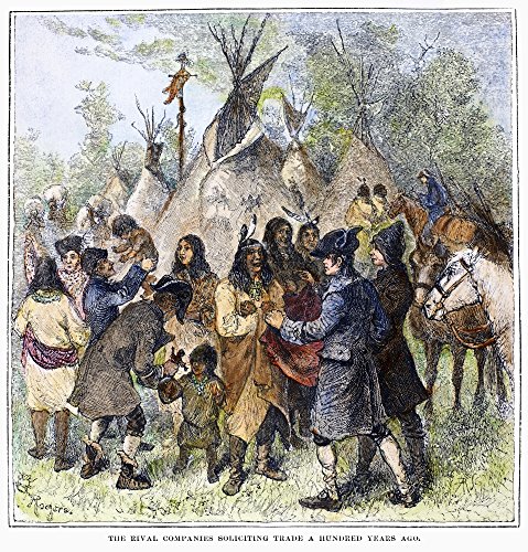 Canada Fur Trade C1780 Nagents Of The HudsonS Bay Company And The North-West Company Competing For Trade With Native Americans In Canada C1780 Wood Engraving American 1879 Poster Print by (24 x 36)