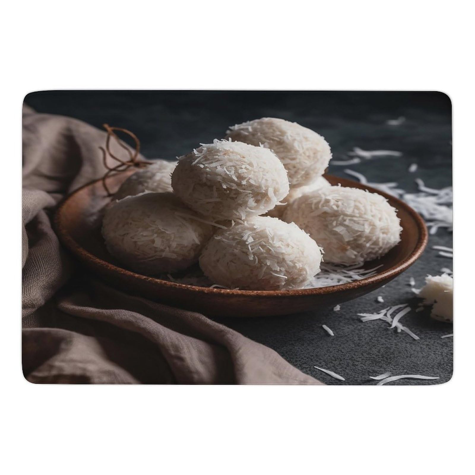 Tapis de terrasse et salon en velours corail motif dessert pour chambre cocooning