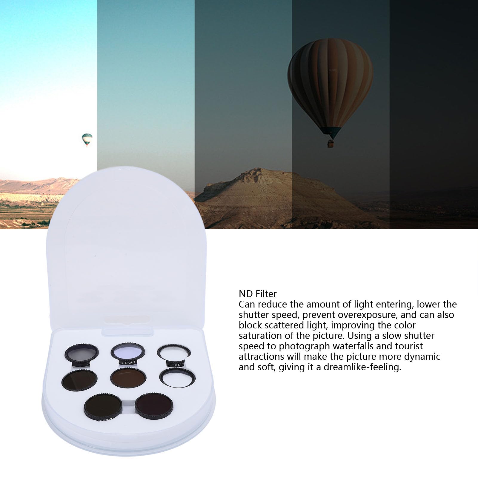 Zestaw Filtrów Neo Drone 8 w 1 UV CPL ND Star Night Filters ND8 ND16 ND32 ND64 Aluminiowa Rama Szkło Optyczne HD