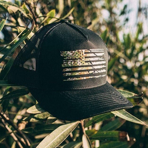 Image of Tactical Pro Supply PVC American Flag Snapback Hat for Men and Women