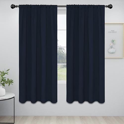 Miniatura 145 de Easy-Going Cortinas opacas con bolsillo para barra para dormitorio, cortinas de ventana para oscurecer la habitación para sala de estar, cortinas de