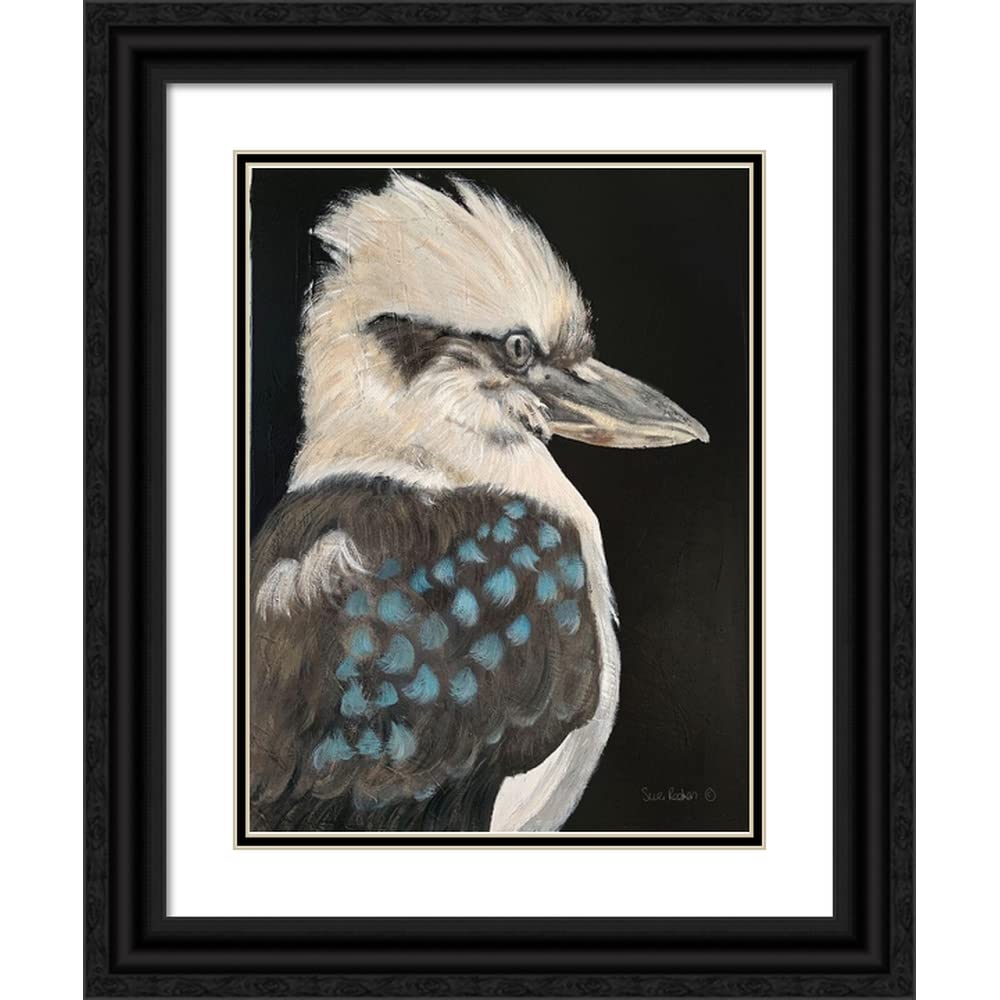 Amazon.co.jp: ArtDirect Kookaburra 19x24 ブラック装飾木製フレーム