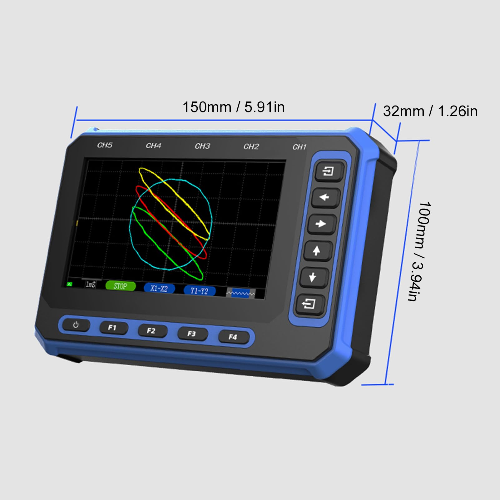 Oscilómetro portátil de mano de 5 canales Alcance digital con pantalla de 2,8 pulgadas Ancho de banda de 1 MHz Frecuencia de muestreo de 3 MHz Grabación de datos a largo plazo (Versión WIFI)