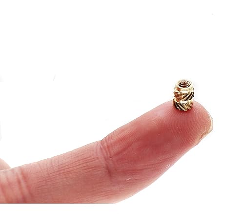 Miniatura 4 de cSeao 120pcs M3 I.D 0.224 in Altura 0.181 in O.D Latón Tuercas Embedment Nut M3 Hilo Latón Tuercas Moleteadas Roscado Calor Set para Impresión