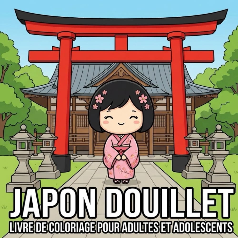 Livre de coloriage Japon douillet pour adultes et adolescents: Scènes japonaises relaxantes à colorier : maisons traditionnelles, jardins tranquilles, ruelles paisibles et atmosphères chaleureuses