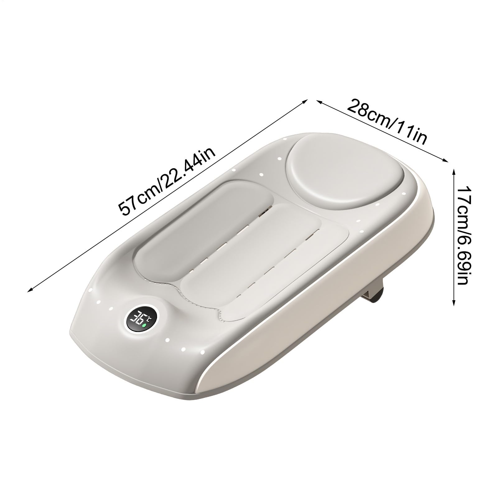 Respaldo para Bañera Soporte Ergonómico para Ducha con Sensor de | Bañera para niños con ajuste de altura de niveles Para Ducha De Niños En Casa, Viajes, Hotel Y Playa