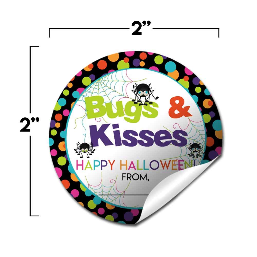 Vampire Girl Halloween Birthday Thank You Stickers | Set Of 40 Circle Labels | Party Favors & Goodie Bag Seals - View #7