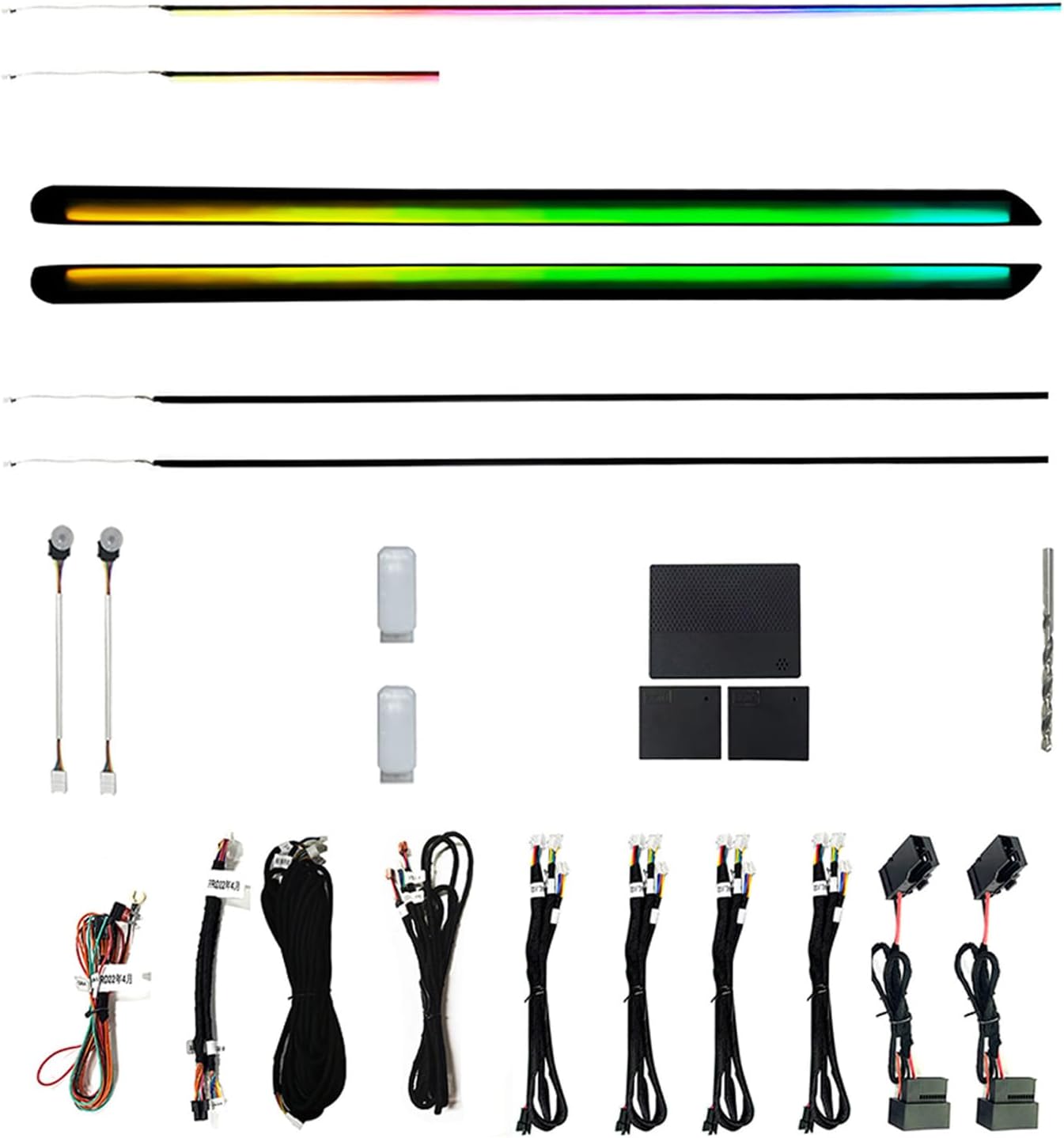 10 in 1 LED Car Dreamcolor Dynamic Ambient Lighting Kits for Porsche 718 2016-2023, Interior Car Neon Lights Accessories Atmosphere Sound Active Music Sync Button Wireless APP and AI Voice Control