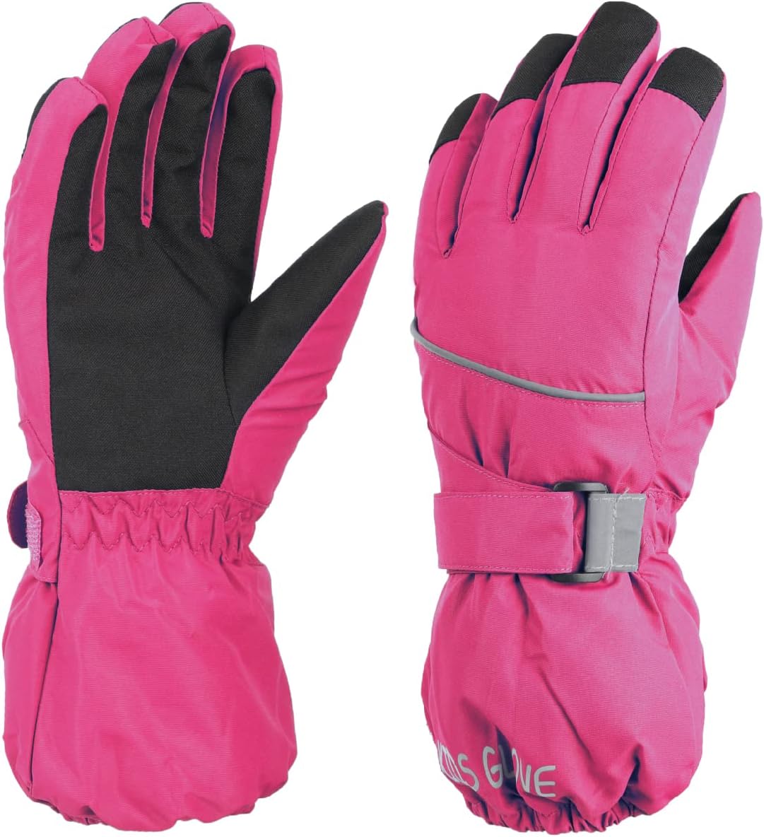 Kids Winter Ski Gloves Water-Resistant Cold Weather Gloves for Boys Girls Warm Snow Mitten for Skiing Snowboarding