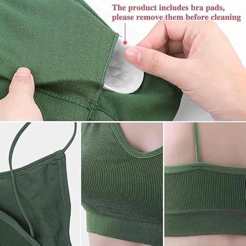 Padded Bralettes For Women, 6 Pcs Sports Bras For Women Pack, V Neck Cami Bando Bra For Women Girls (M Size) #TOP4