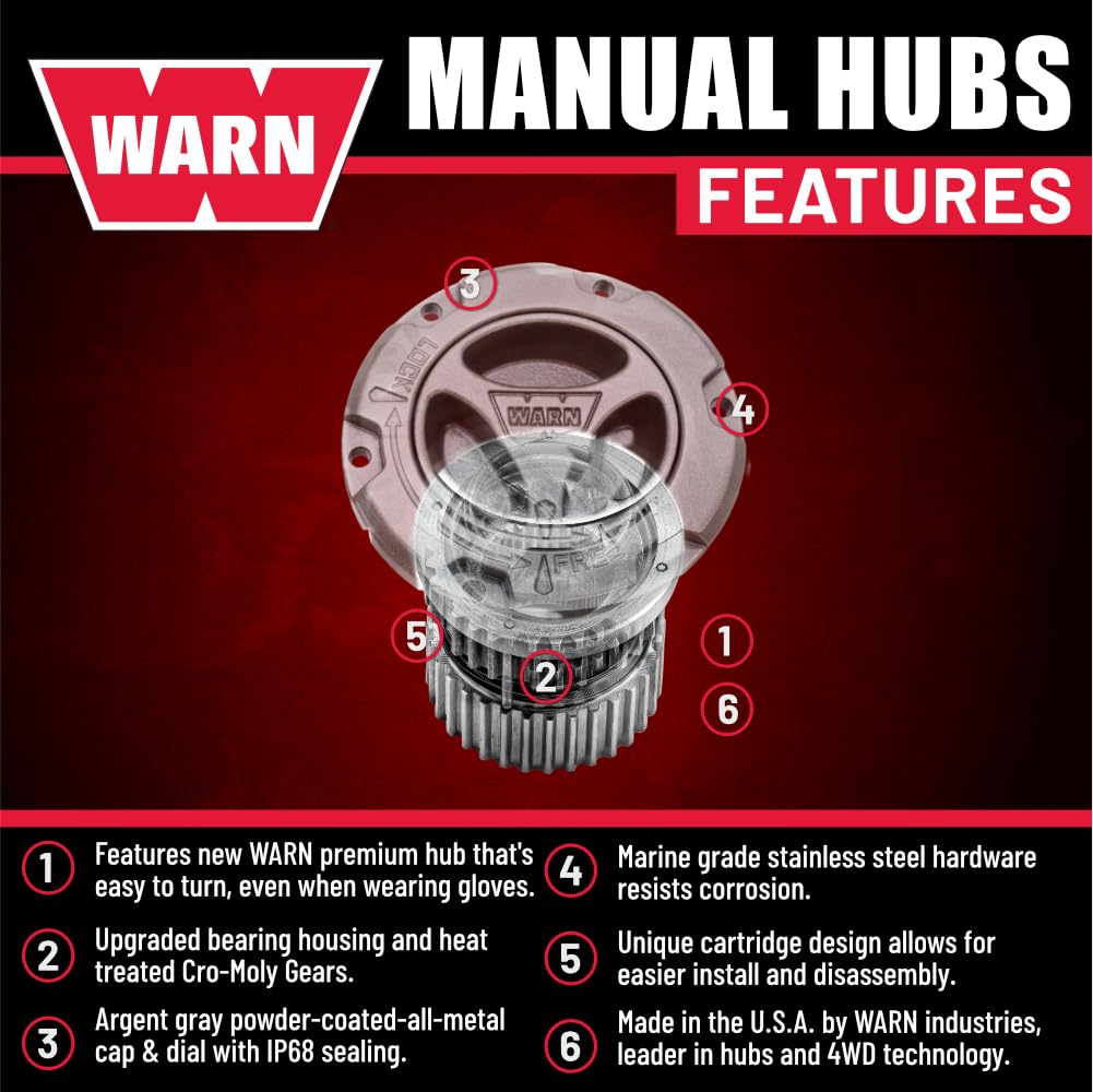 Amazon.com: WARN 108325 Premium Manual Locking Hubs for 2005–2026 Amazon.com: WARN 108325 Premium Manual Locking Hubs for 2005–2026