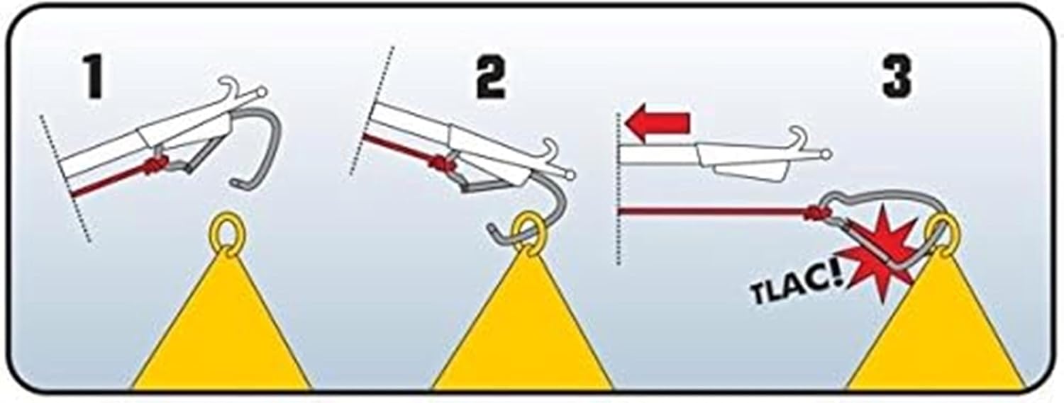 316 Stainless Steel Docking Hook Mooring Hook Quick Release Hook Clip Carabiner Hooks Spring Snap Hooks Snap Hook Kayak Boat Accessorie