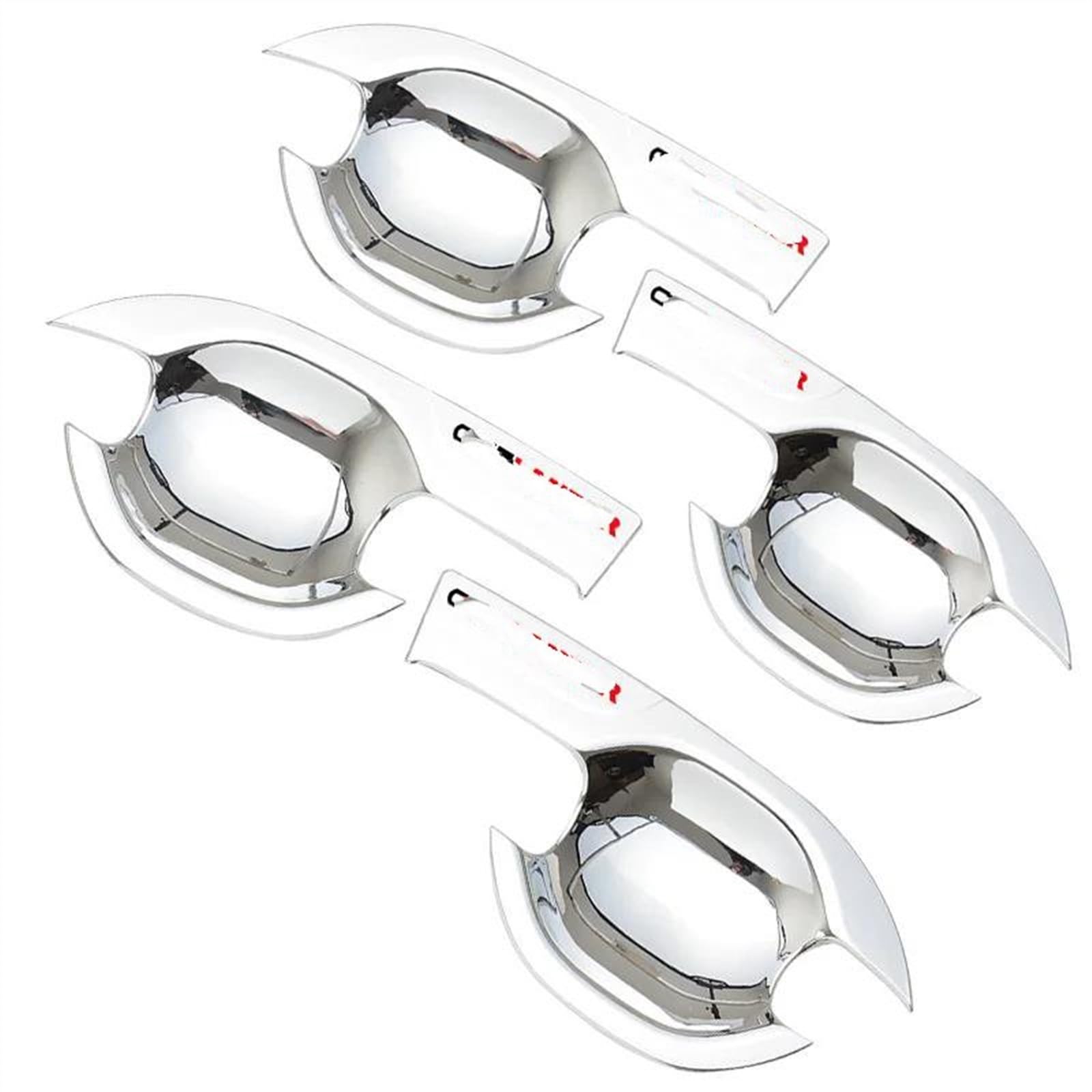 Kjhopy Bianco Door Handle Cover 4 Pieces Car Electroplating Exterior For Mitsubishi For Outlander 13-19 Strip W/Smart Keyhole Exterior Door Handle(Bianco)