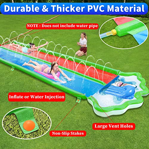 Slip And Slide Lawn Inflatable Water Slide - Heavy Duty Slip Slide With 2 Bodyboards,20X6Ft 10 Lb,Lawn Waterslide Summer Toy With Sprinkler For Kids Adults Backyard Summer Party Yard Outdoor Play #TOP4