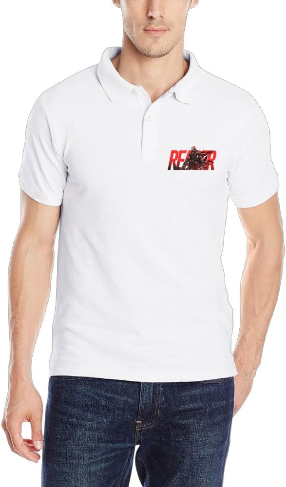 Deamoon Overwatch Reapers Men's Solid Pique Polo Tee White Size S Apparel
