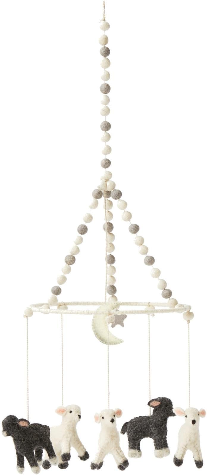 PEHR Little Lamb Mobile, Light Grey