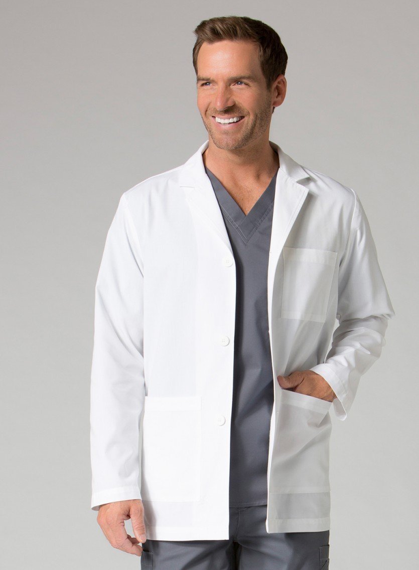 MixStuff Men's White Long Sleeves XXX-Large Lab Coat (Lab Apron