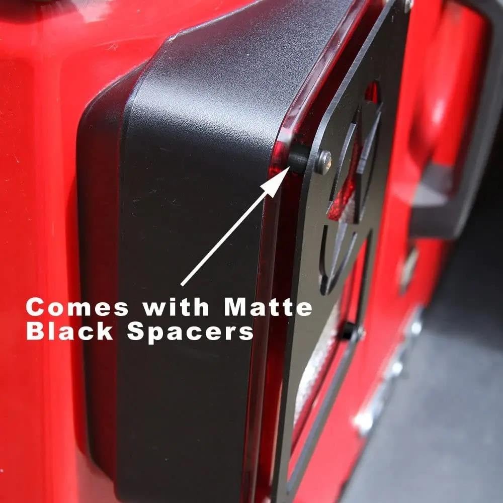 Modanature fari posteriori Per Jeep Per Wrangler JK 2007-2018 Per Per Unlimited Coprifari Cappe per lampade per auto(A)
