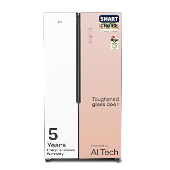 Godrej 600L 3 Star 5 Years Comprehensive Warranty | Smart Convertible Zones | Toughened Glass Door | Frost Free Inverter Refrigerator (2025 Model, RS EONVELVET 600C RIT RS GL, Rose Glass)