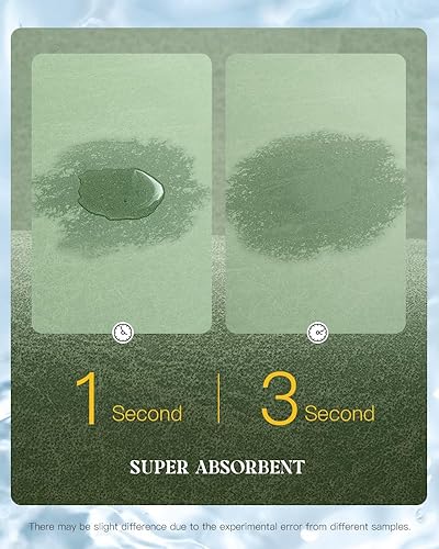 Miniatura 4 de MontVoo -Tapete de baño con respaldo de goma- antideslizante, secado rápido, absorbente, delgado, tapetes de baño con superficie de ante sintético,