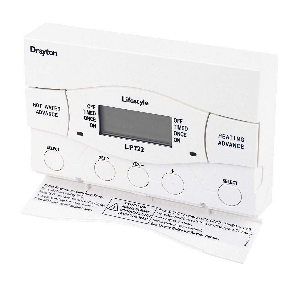 Drayton White Lp722 Heating & Hot Water Programmer 7 Day Settings |