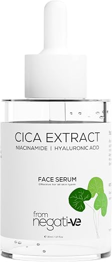 From Negative |Advanced Acne &amp; Redness Cica Face Serum with Niacinamide &amp; Hyaluronic Acid for Dark Spots, Wrinkles &amp; Oil C...