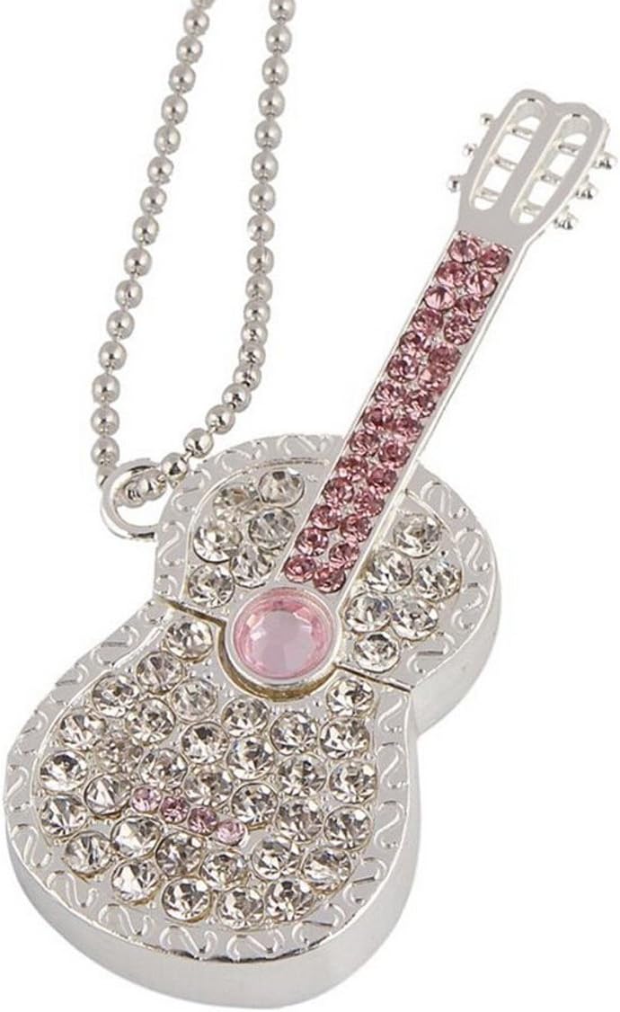 Ciway Diamond Guitar USB Flash Drive with Necklace Capacity USB 2.0 Pendrive