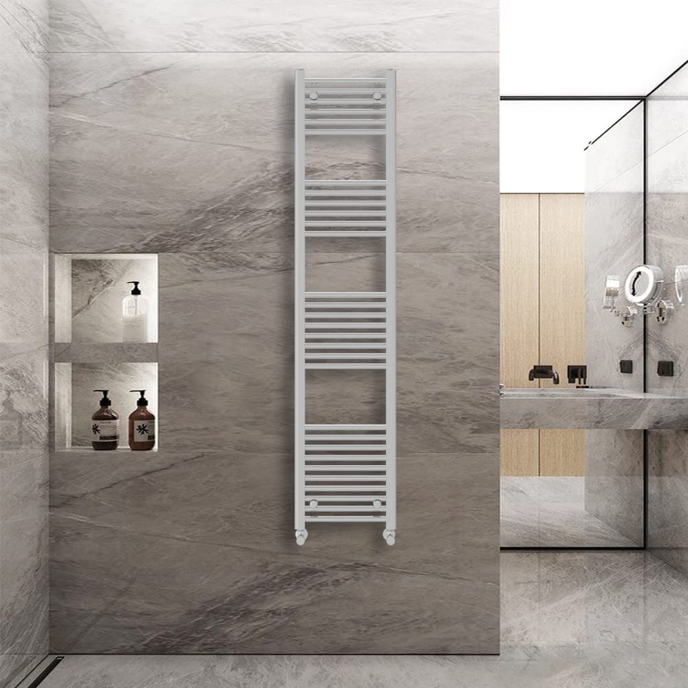 Warmehaus Straight Heated Towel Rail Radiator Ladder Chrome 1800x400mm